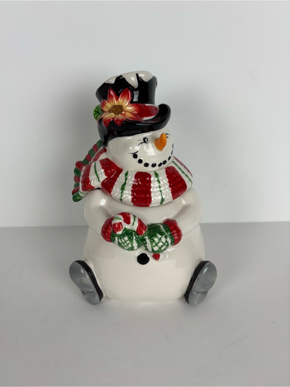 Fitz and Floyd Top Hat Frosty Lidded Box New
Christmas Snowman